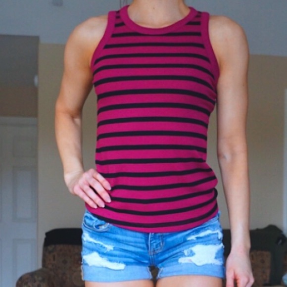 Striped Ribbed Tank Size XS - Picture 2 of 2